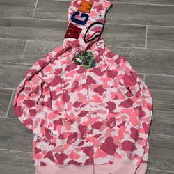 Pink Bathing Ape Hoodie 