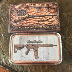 1 ounce Pure Copper SECOND AMENDMENT - Limited Edition of 10k Stunning Bars! A MUST FOR COLLECTORS & GUN OWNERS!