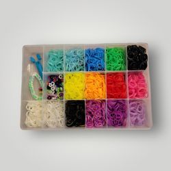 Rubber Bands Bracelets Kit 15 Colors Refill Set DIY Jewelry Making Gifts