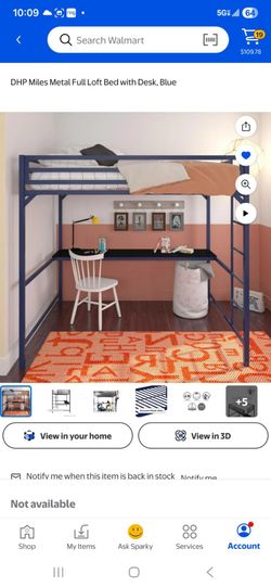 $150 TODAY! Full Size Loft Bed w/ Desk – Paid $298