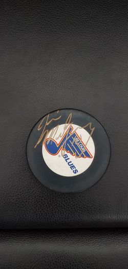 Jim Montgomery Signed St. Louis Blues Puck