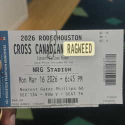 Rodeo Tickets-CROSS CANADIAN RAGWEED
