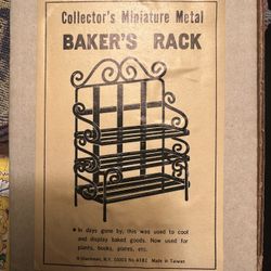 Dollhouse Collector's Miniature Metal Baker's Rack