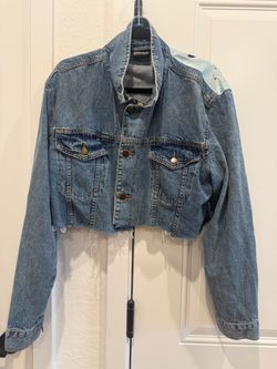 Reason Richie Rich Graffiti Denim Jacket XL Cropped I Hate Math Streetwear