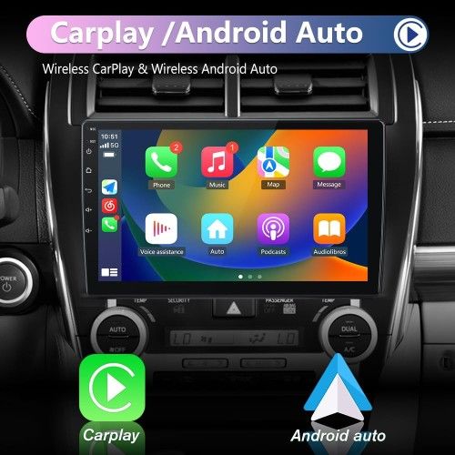 10.1 Inch Android 13 Car Stereo For Toyota Camry 2012-2014 With Wireless CarPlay & Backup Camera
