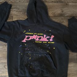 sp5der pink hoodie