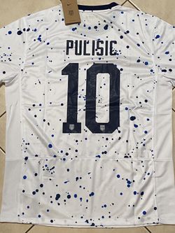 USA Christian Pulisic # 10 Jersey White , Unisex 