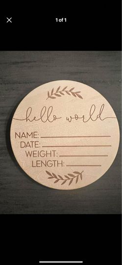 Baby Stats Wooden Sign