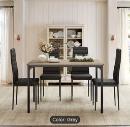 Dining Table Set with 4 PU chair New in Box