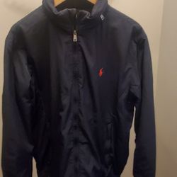 POLO JACKET WITH Hoodie Color BLACK size L