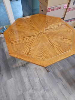 Solid wooden octagon table