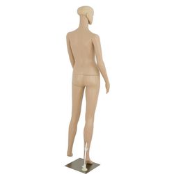 69" Female Mannequin Full Body Plastic Realistic Display Dressmaker Head Turns Dress Form W/Base Complexion