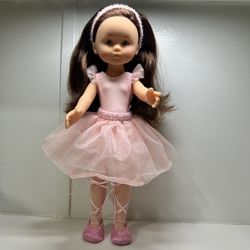 Corolle  Doll !Blonde  & blue eyes  pink Dress Ballerina 13” Vintage  2001