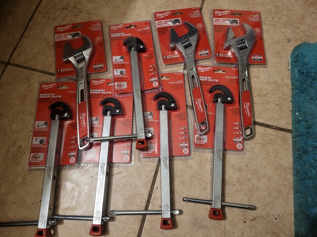 3 Wrench And 5 Basin Wrench Milwaukee New