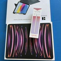 Apple iPad Pro 12.9” 6th Generation (M2 Chip / 2022 ) 1TB WiFi + cellular (5G) with Pencil & Keyboard  case 