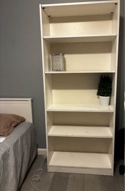 White bookshelf