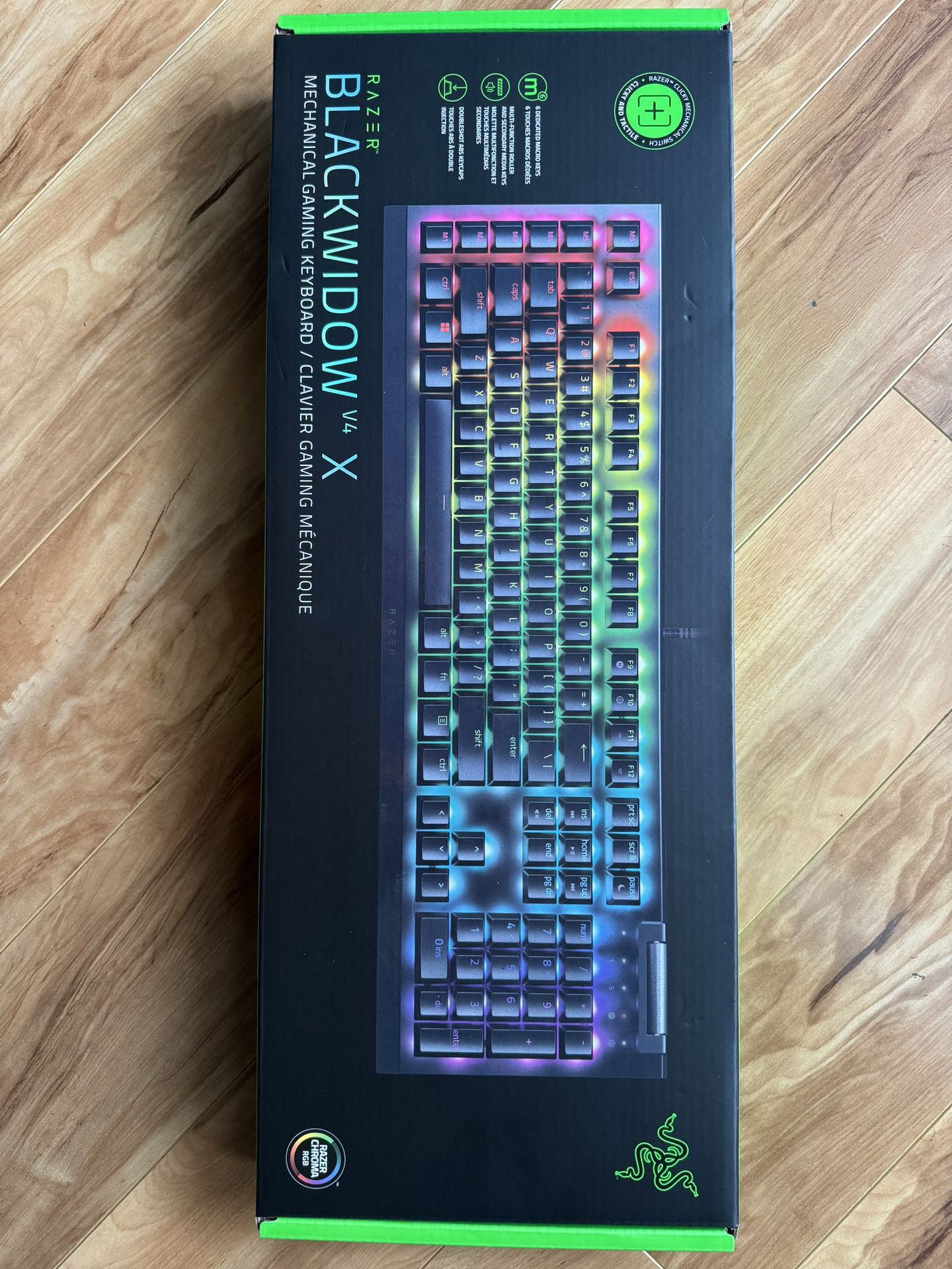 Brand New Unopened Razer Blackwidow V4 X Mechanical Gaming Keyboard With Razer Chroma RGB