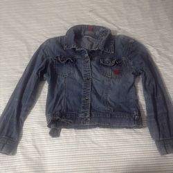 Vintage Rocawear Denim Jacket with Embroidered Back Logo