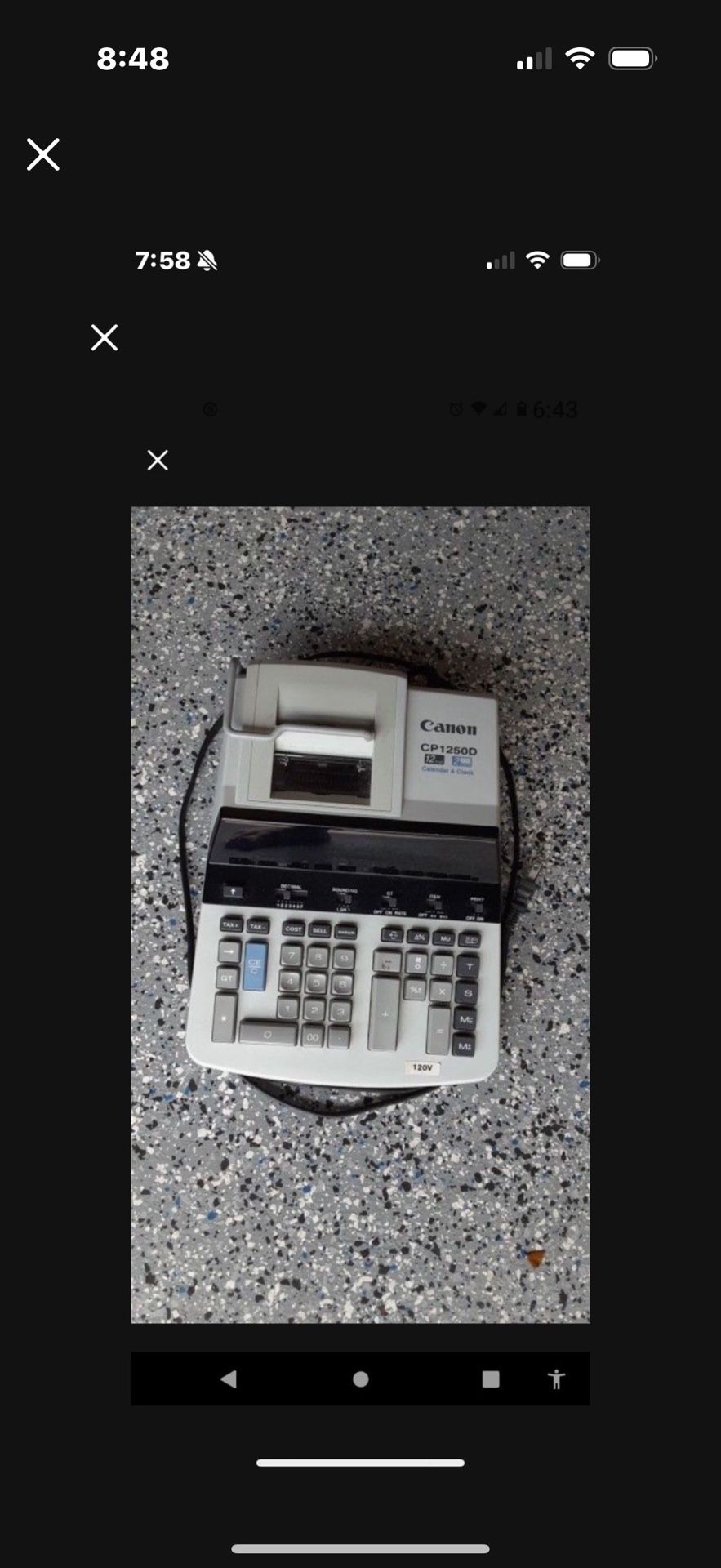 Canon Office Products CP125D Desktop Printing Calculator