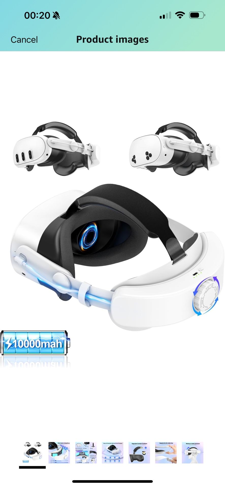 Brand New Head Strap with Battery for Meta Quest 3/3S: 10000mAh Elite Strap with Battery Fast Charging for Oculus Quest 3/3S - Replacement Head Str