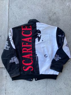 Vintage Jeff Hamilton Scarface World is yours Black/White /Red Bomber Jacket Size M READ!!!