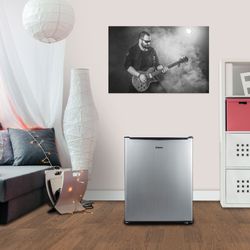 Galanz 2.7 Cu Ft Single Door Mini Fridge, eStar Stainless Steel - 2.7 cu ft