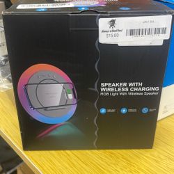 Speaker With Wireless Charging RGB Light With Wireless Speaker 