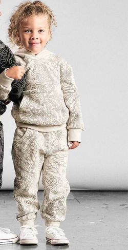 Little Bipsy Ski Resort Collection Hoodie and Jogger - Greige/Cream  (size 10Y)