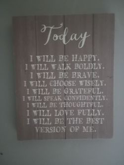Rustic Wood Inspirational Quote Wall Sign