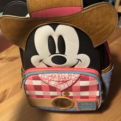 Loungefly Disney Cowboy Mickey Mouse Backpack NWT