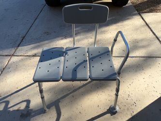 Bath Transfer Bench with Back and Armrest