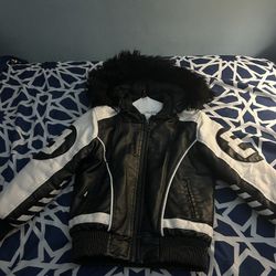 Little Kids Leather Coat