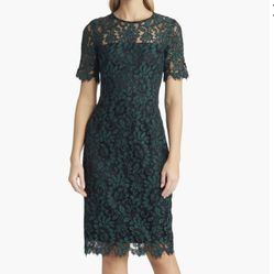 Size 4 Eliza J Embroidered Lace Overlay Cocktail Dress