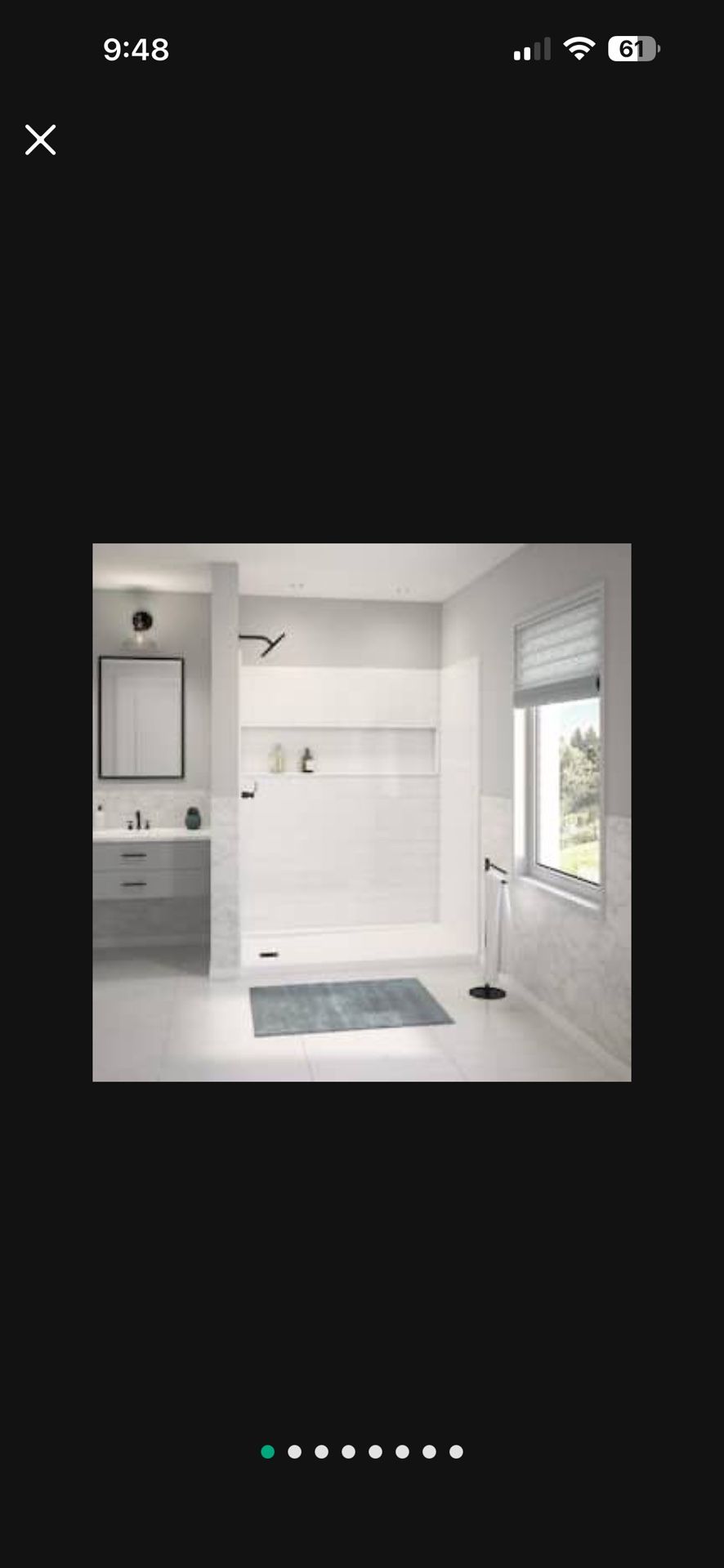 NexTile 30 in. D x 60 in. W x 74 in. H Composite Direct-to-Stud Four-Piece Alcove Subway Tile Shower Wall Kit in