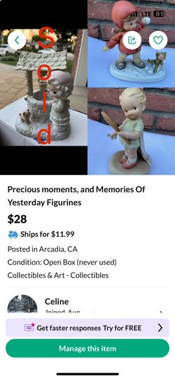 Precious moments, and Memories Of Yesterday Figurines