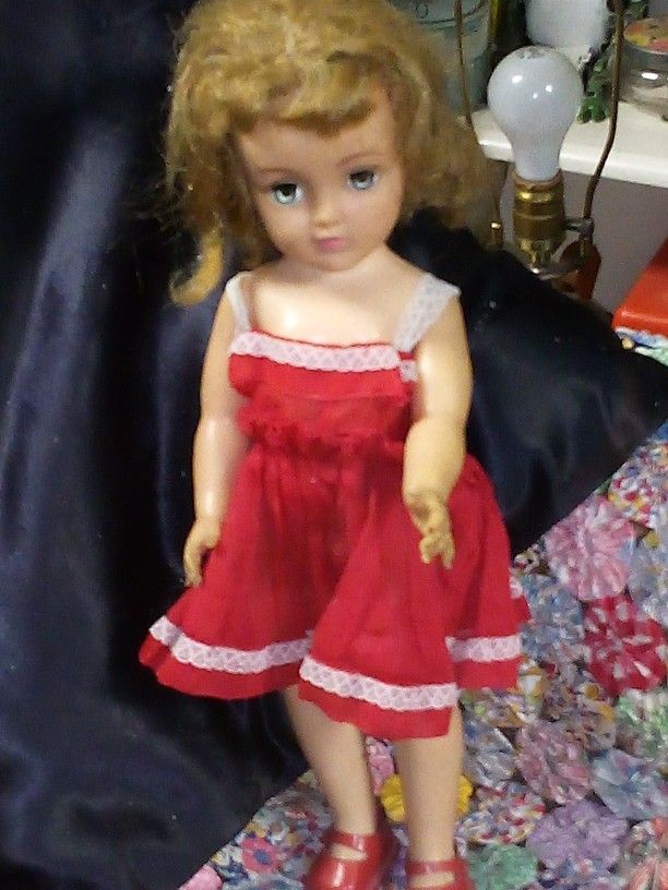 Vintage 1950's 18"Miss Ideal Doll Original Dress