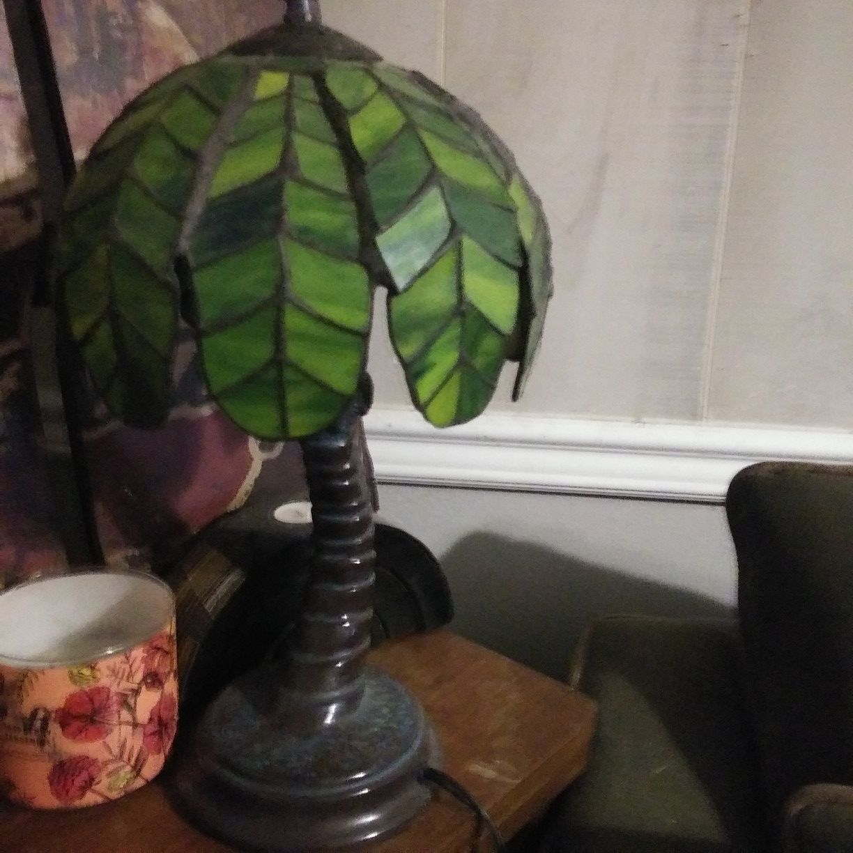 Tiffany style Palm Tree Lamp