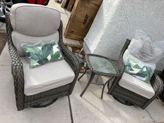 New patio set of rocking chairs with swivel