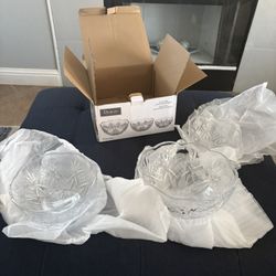 Crystal 3 Piece Bowl Set 
