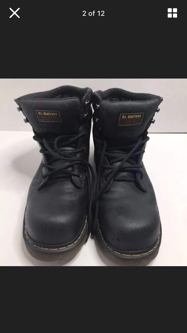 DR Martens Industrial DM's Steel Toe Boots Slip Resist US14/UK 13/EU48 Black.