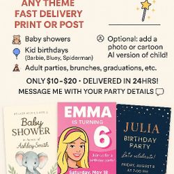Custom Birthday & Event Invites