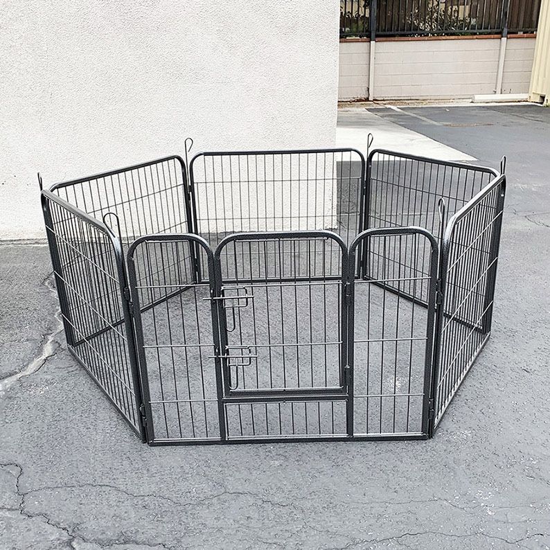 $70 (New in box) Heavy duty 24” tall x 32” wide x 6-panel pet playpen dog crate kennel exercise cage fence play pen