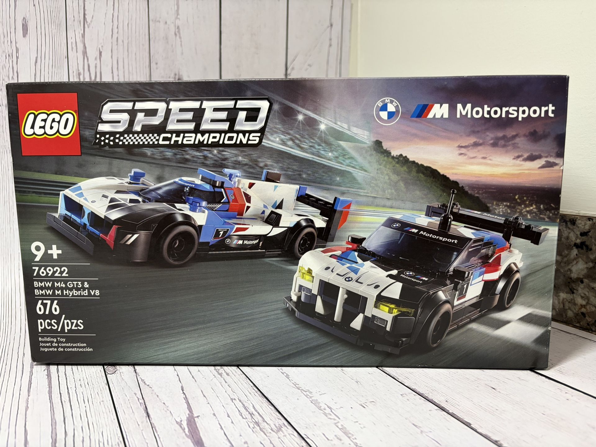 LEGO Speed Champions BMW M4 GT3 & BMW M Hybrid V8 Race Cars, BMW Toy Car Toy Birthday Gift Ideas