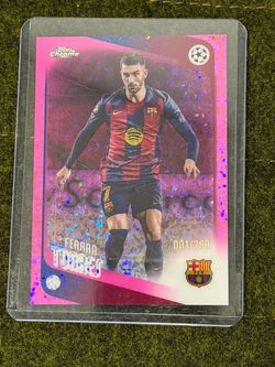 Topps Chrome Ferran Torres Pink Refractor 001/250