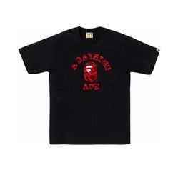 Bape Red Camo College Tee