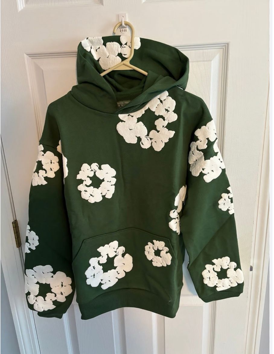green denim tears hoodie size M