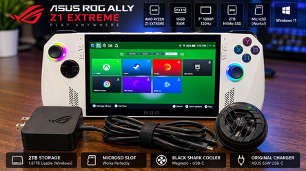 ASUS ROG Ally Z1 Extreme 2TB + Cooling Mods & Original Charger