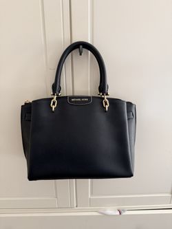 Michael Kors Black Leather Tote Bag
