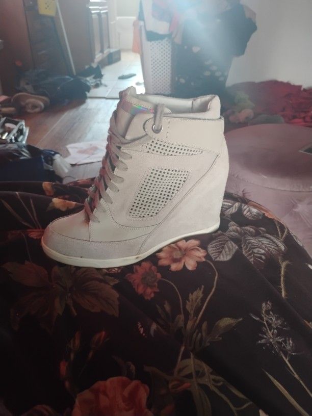 Suede Wedge Hill Shoes
