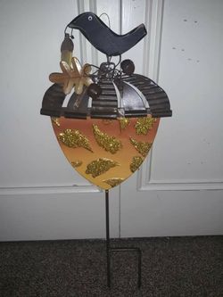 Very cute fall garden stake